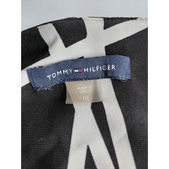 Tommy Hilger Black W/White Lines Straight Dress Size 10 - Picture 5 of 8